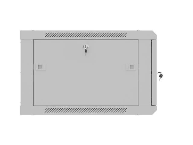 Lanberg WF01-6606-23S vægmonteret 19" rackskab 6U, 60×60 cm - grå, perforeret dør (flatpack)