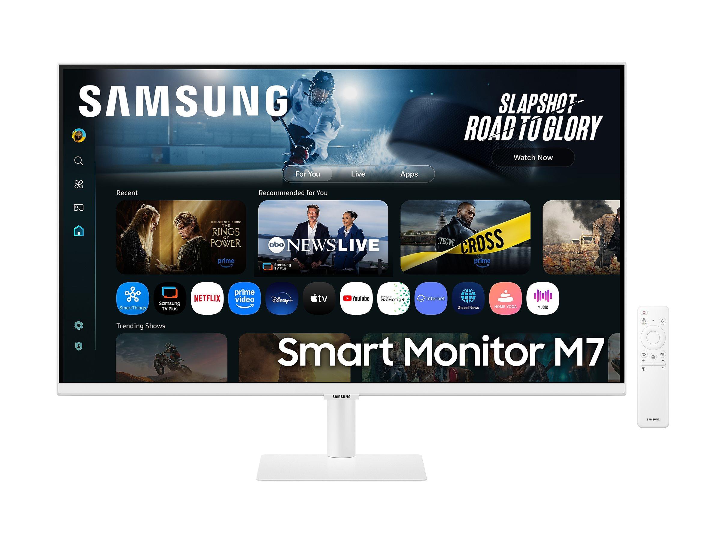 Samsung Smart Monitor M7 S32FM703U 32" 4K VA USB-C 65 W - hvid billede