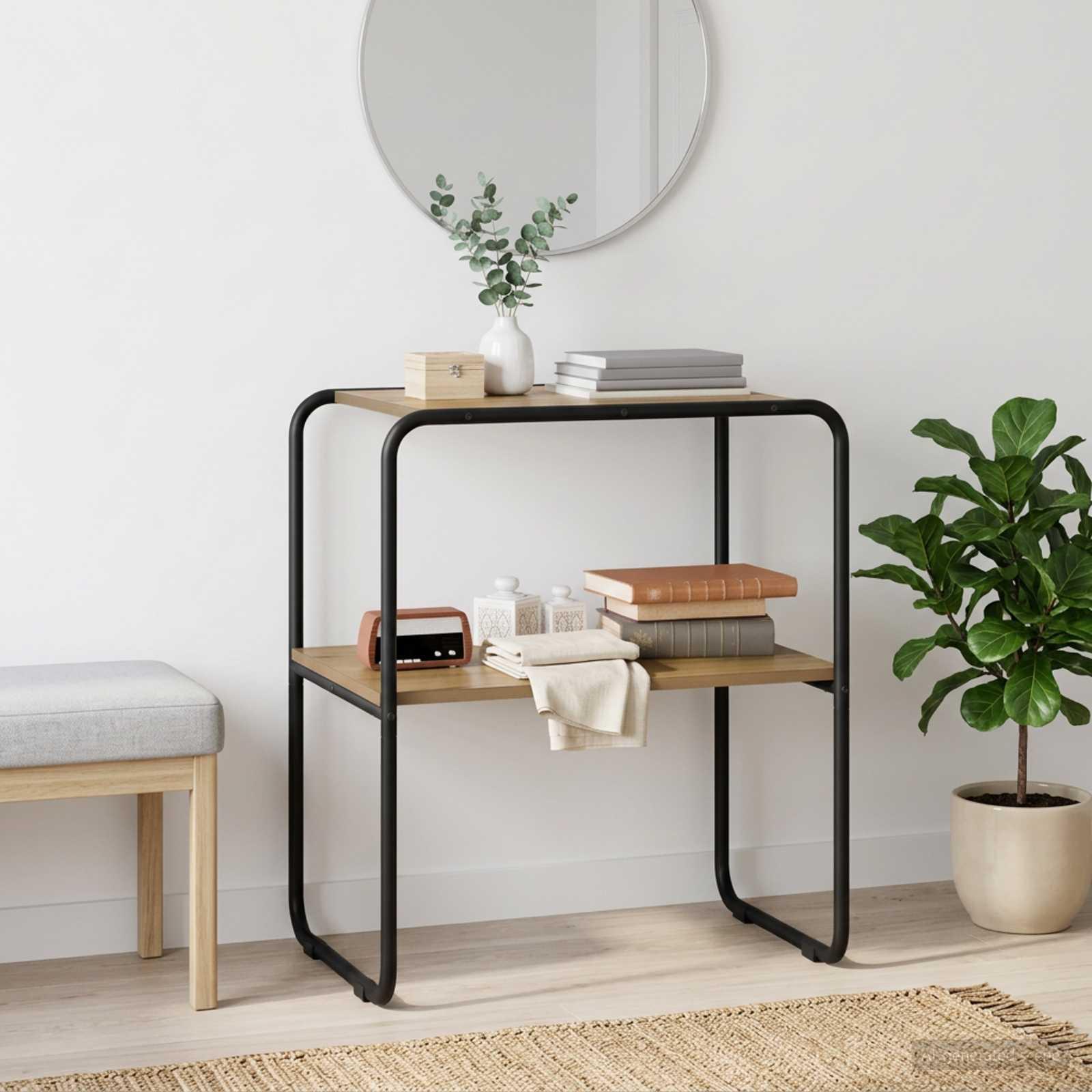 Konsolbord i konstrueret træ - artisan-eg, 60 × 42,5 × 70 cm