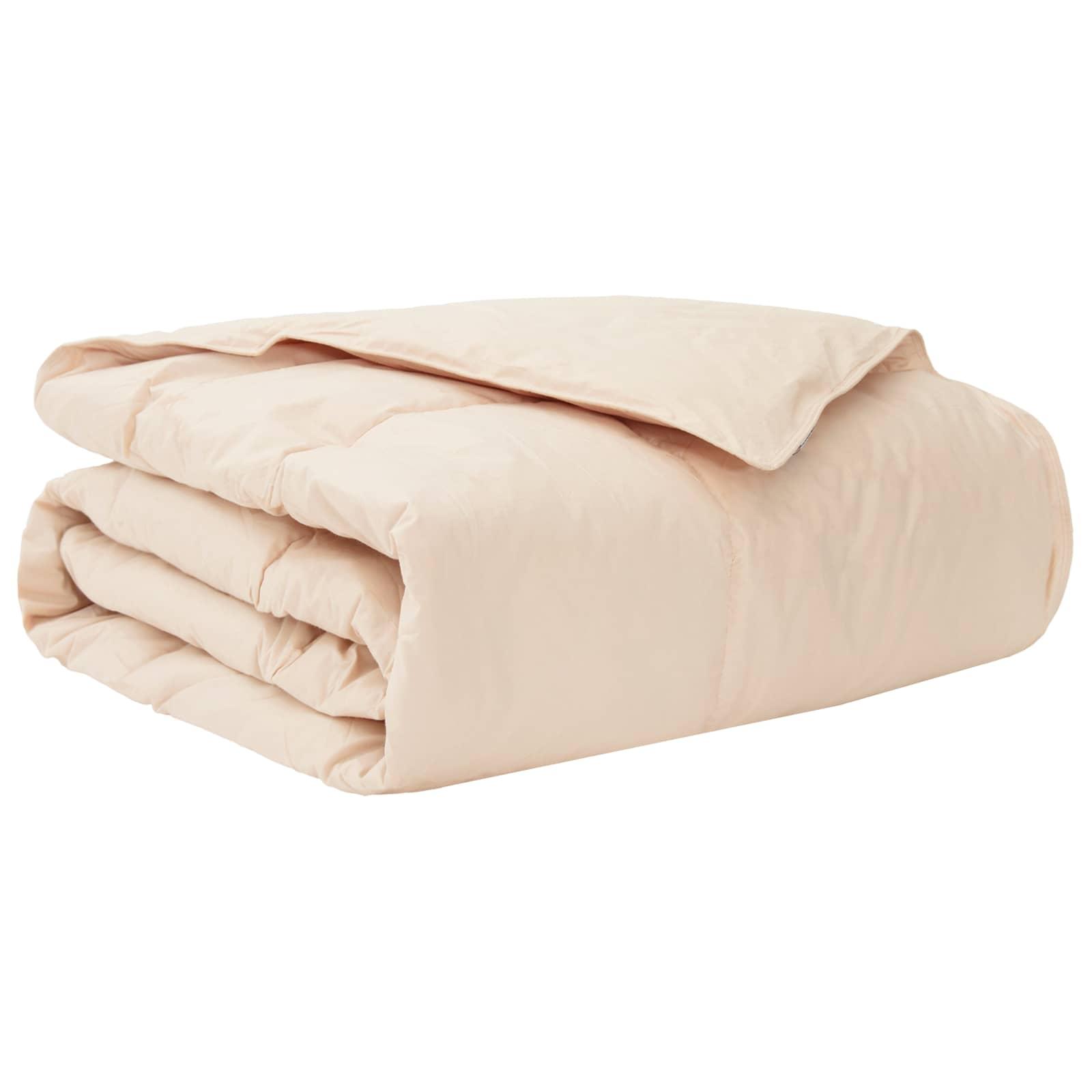 Sommerdyne i kapok - beige 135 × 220 cm, let og åndbar