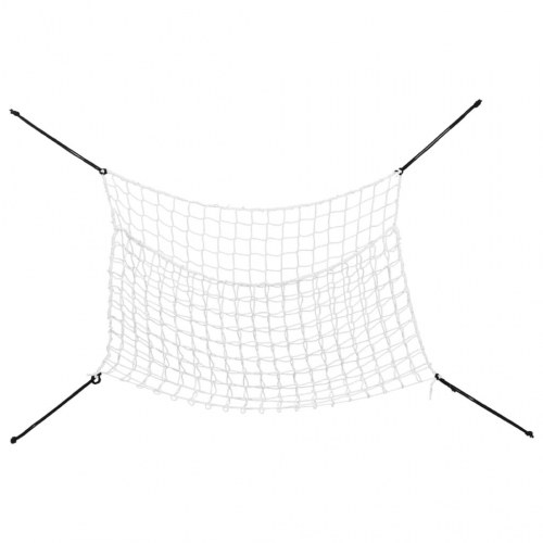 Hønet - 2 stk. rektangulære slowfeedere 150 × 90 cm, hvid (PP)