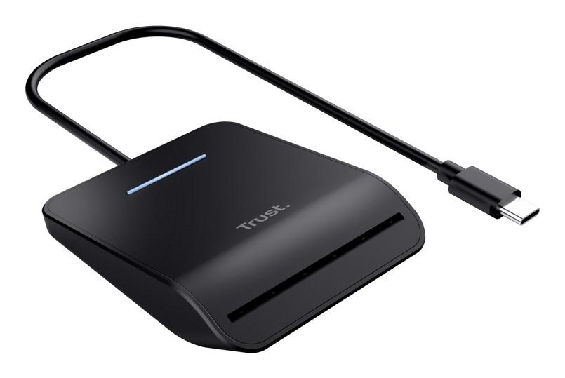 Trust Primo smartkortlæser - USB-C, indendørs, sort billede