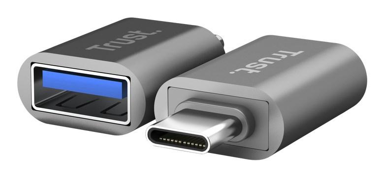 Trust 26221 USB-C til USB-A adapter - Sølv
