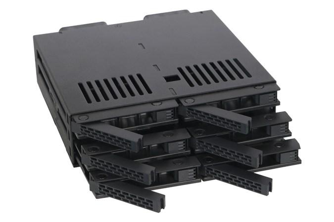 Icy Dock MB326SP-B - 6x 2,5" hot-swap rack til 1U (sort) billede