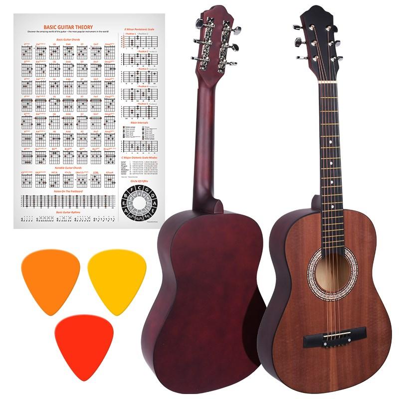 Akustisk guitar 34" (1/2) til begyndere - mat finish