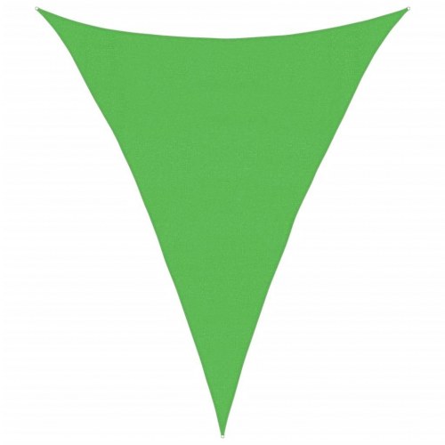 Solsejl 3×4×4 m - trekantet HDPE 160 g/m², lysegrøn