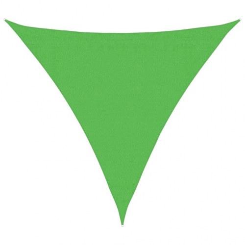 Solsejl trekant 3,6 x 3,6 x 3,6 m - HDPE 160 g/m², lysegrøn