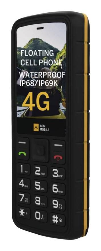 AGM M9F 2,4" 4G robust telefon - Sort/Orange
