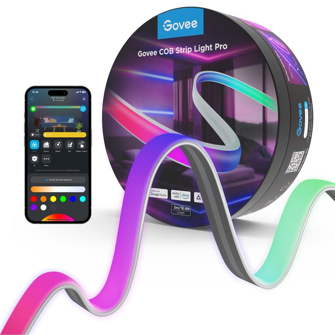 Govee COB Strip Light Pro LED‑bånd 3 m - farveskiftende, dæmpbar