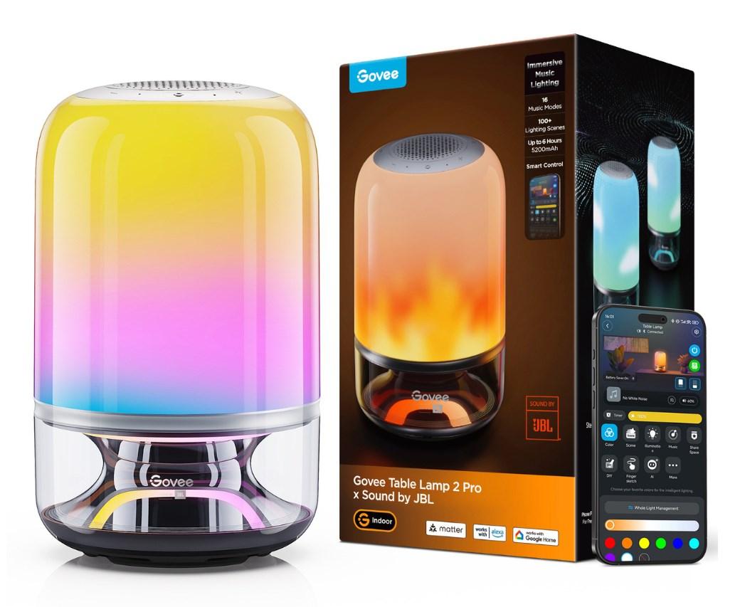 Govee Table Lamp 2 Pro x Sound by JBL - smart bordlampe med Wi‑Fi/Bluetooth billede