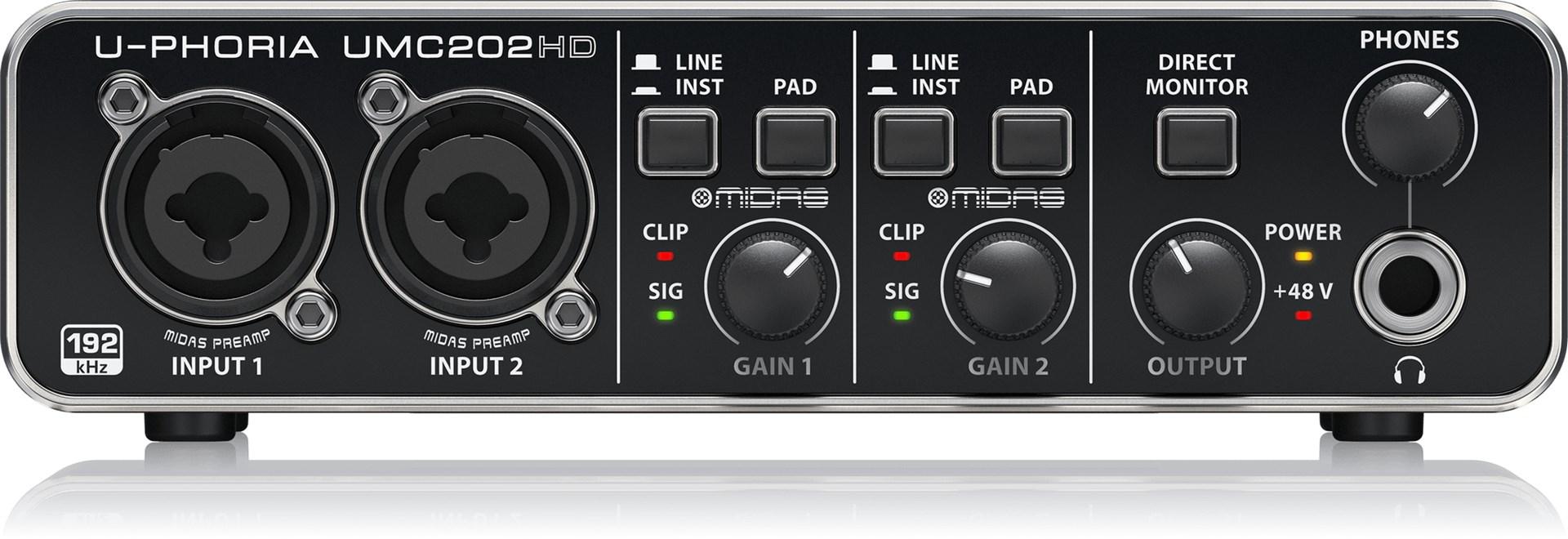Behringer U-Phoria UMC202HD USB audiointerface - 2 indgange/2 udgange