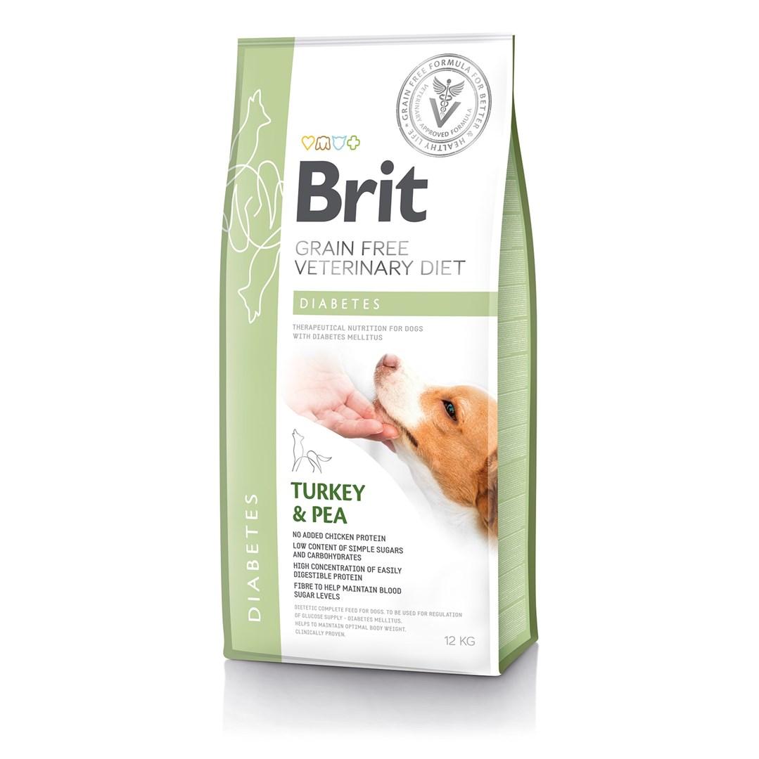 Brit Veterinary Diet Grain Free Diabetes - Kalkun & Ært tørfoder til hund - 12 kg