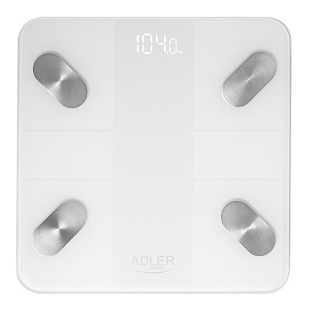 Adler AD 8186 badevægt med kropsanalyse - hvid