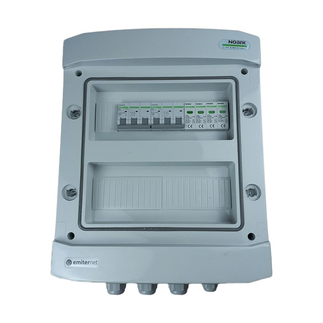 EMITER AC-fordelingsboks IP65 med overspændingsafleder Noark type 2, 2×25 A 3-faset
