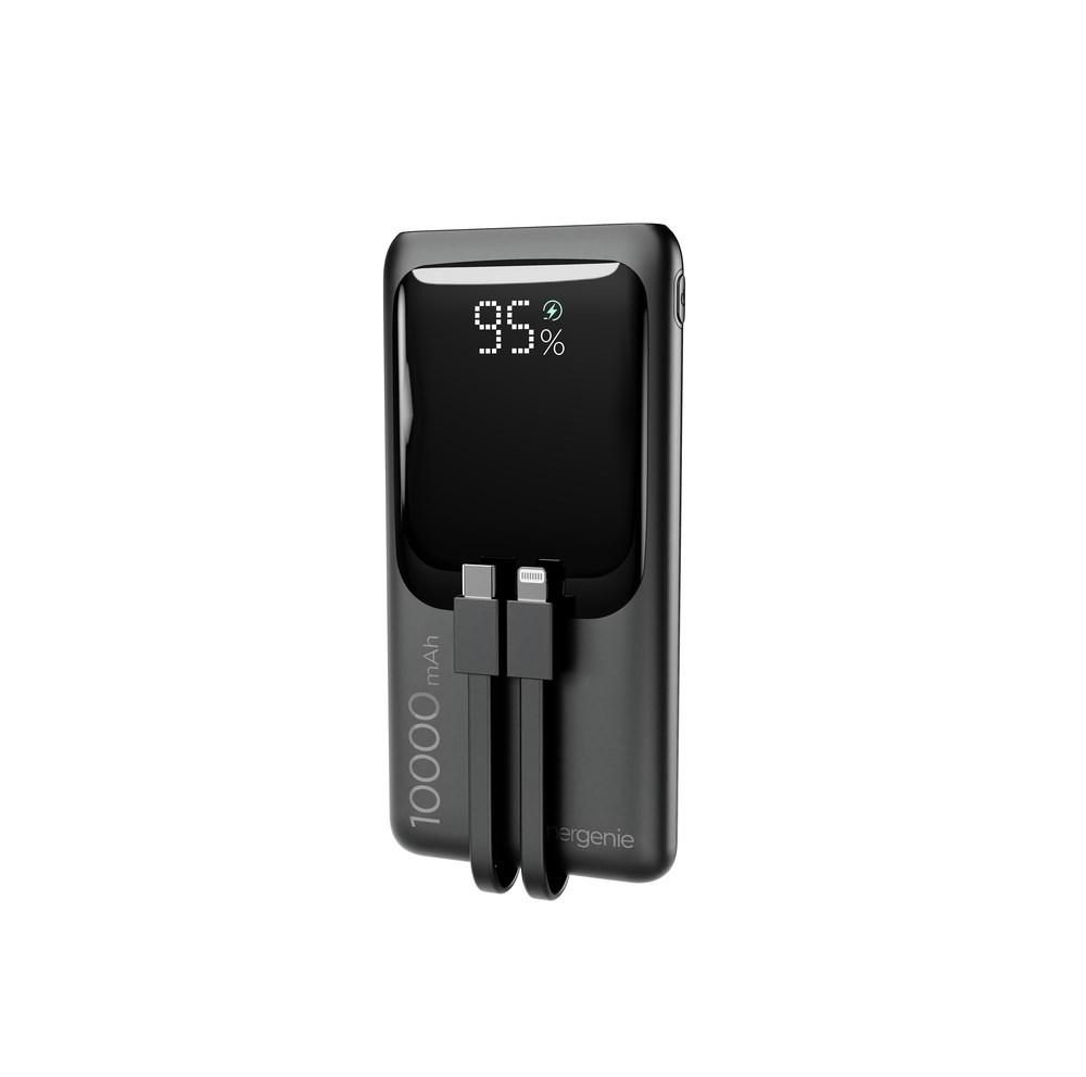 Gembird PB10-PD20-LCD-01 powerbank 10.000 mAh, 20 W hurtigopladning - sort