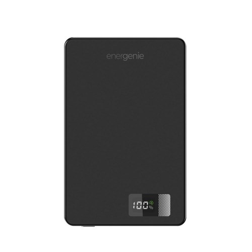 Gembird PB10-WPC15M-LCD-01 magnetisk trådløs powerbank 10.000 mAh, 15 W - sort