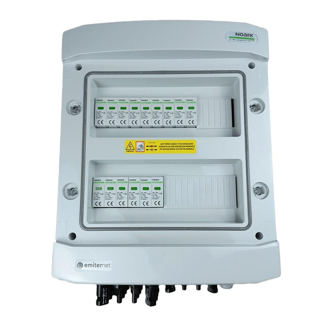 EMITER EM-206N_DC DC-switchgear IP65 med Noark type 2 DC-overspændingsværn, 5x PV-streng, 5x MPPT