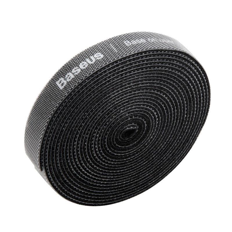 Baseus ACMGT-F01 kabelstopper/velcrorem - 3 m × 12,5 mm, sort (flannel/PP)