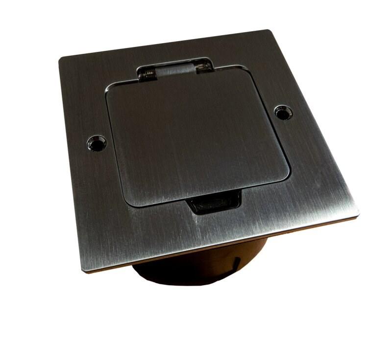 Indbygningsboks til bord/gulv 2M IP44 - til 45×45 mm moduler