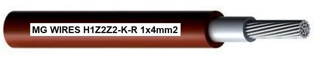 MG H1Z2Z2-K solcellekabel 1×4 mm² - rød, 50 m