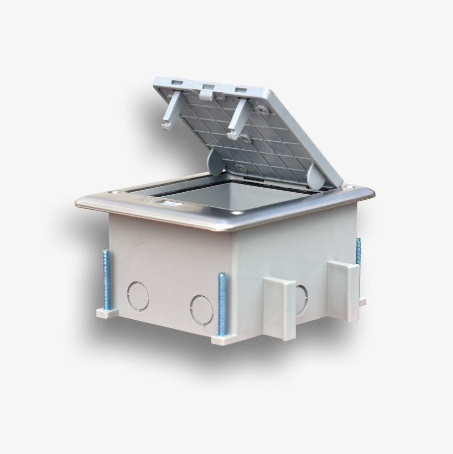 EMITER gulvboks 6M IP66 - vipbar gulvboks til 22,5×45 mm (45×45 mm) standardudtag