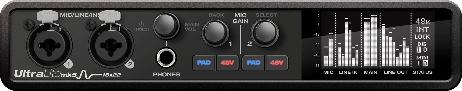 MOTU UltraLite-mk5 USB-lydinterface - 18×22 I/O, sort