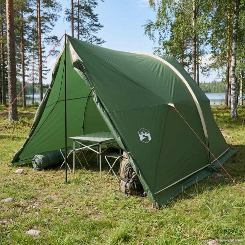 Vandafvisende canopy telt til 1 rum - grøn, 344 × 282 × 204 cm