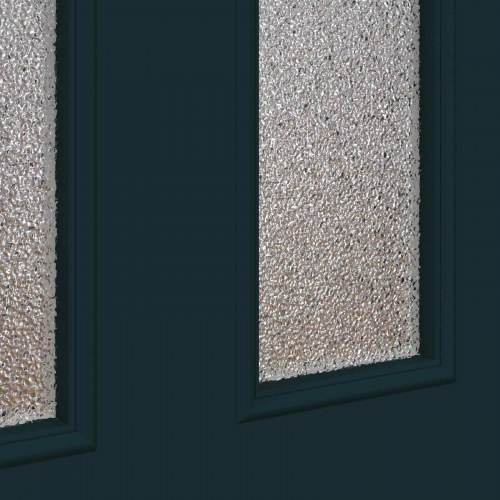 Hoveddør i PVC med glas - antracit, 98 × 208 cm
