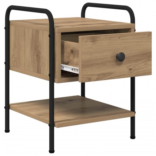 Natskab/sengebord, 2 stk. - artisan-eg, konstrueret træ og stål