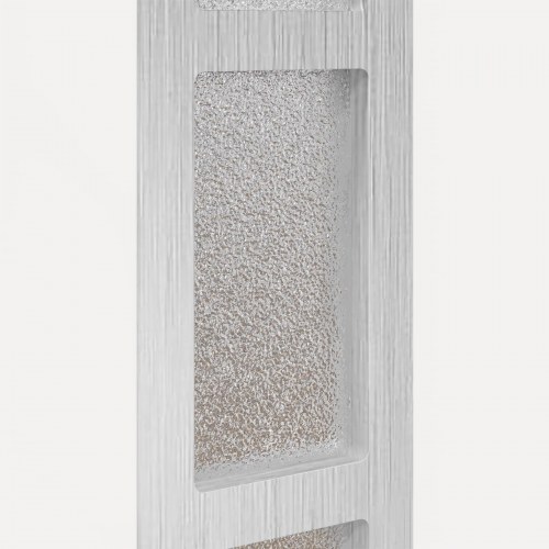 Hoveddør i PVC - hvid 98 × 208 cm med glasfelter