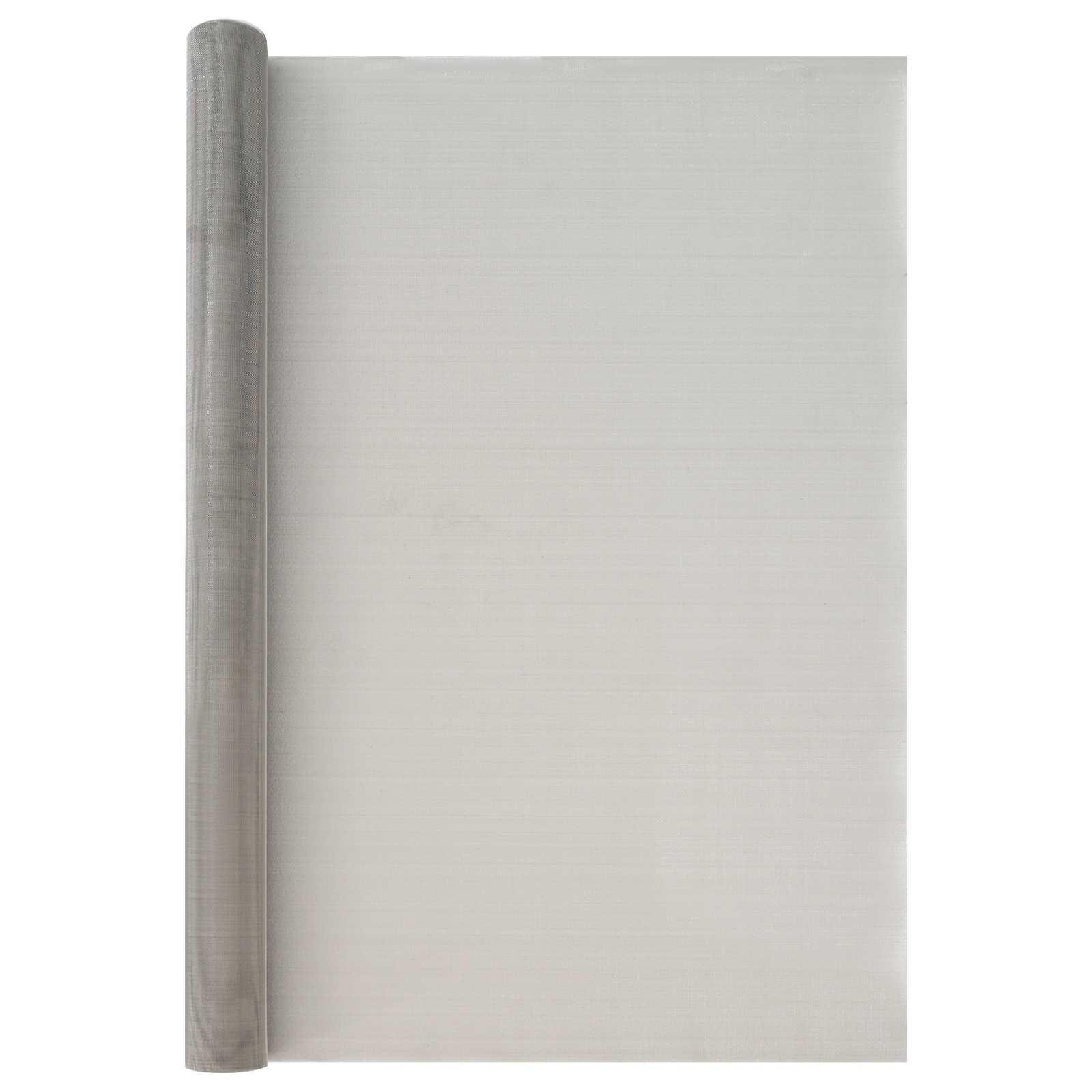 Netskærm 100 × 1.000 cm - 30 mesh i rustfrit stål 201, sølv