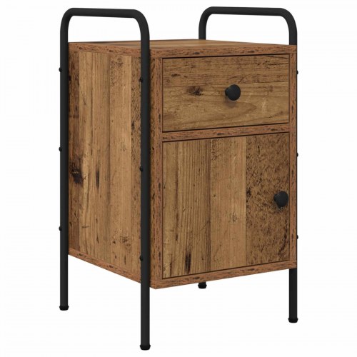 Natskab - 2 stk. i gammelt træ, 35 × 36,5 × 61 cm, konstrueret træ og stål