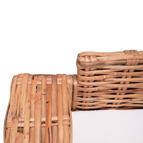 2-personers havesofa naturligt rattan