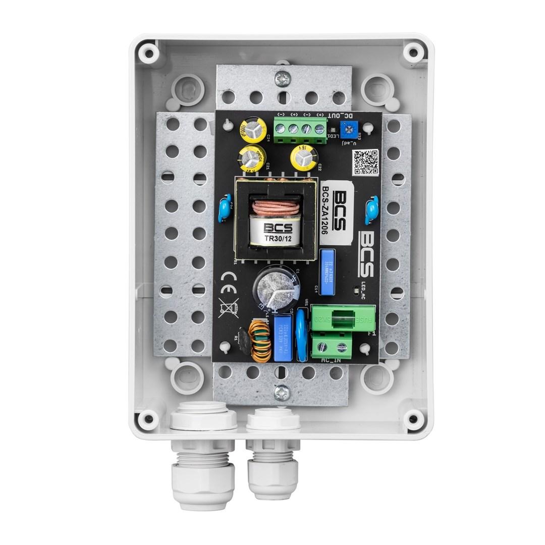 BCS ZA1206/S strømforsyning i kapsling - 12 V DC