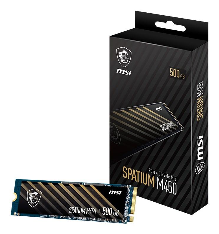 MSI Spatium M450 500 GB - PCIe 4.0 NVMe M.2 (2280) SSD billede