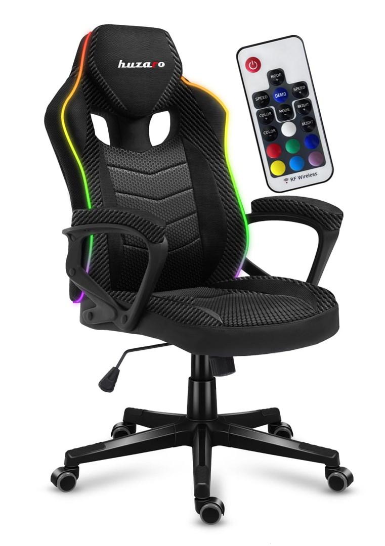 Huzaro Force 2.5 RGB Mesh - gamingstol med LED og mesh-sæde