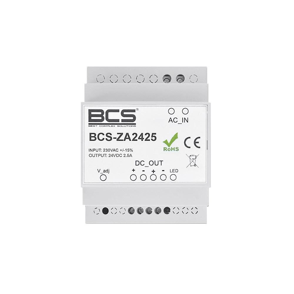 BCS BCS-ZA2425 - 24 V DC strømforsyning 2,5 A (DIN-skinne)