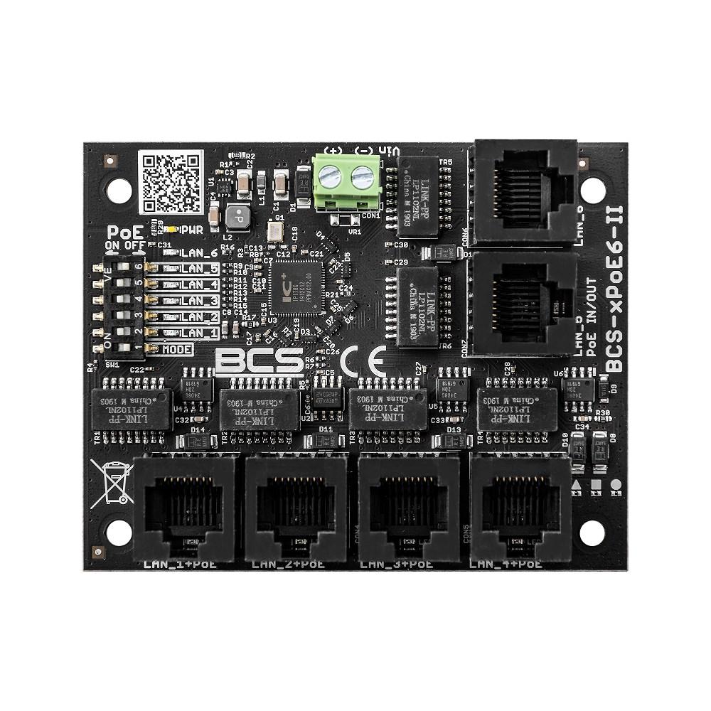 BCS xPoE6-II - PoE-switch modul med 6 porte