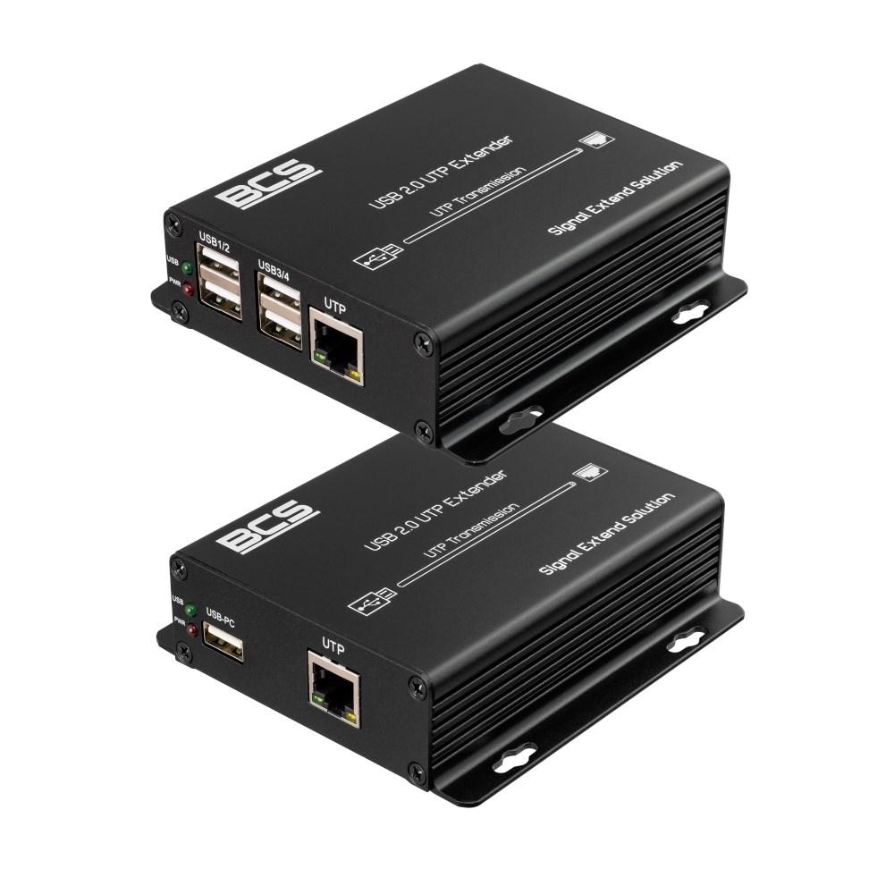 BCS UTP USB 2.0 forlænger - sæt med 4-ports hub
