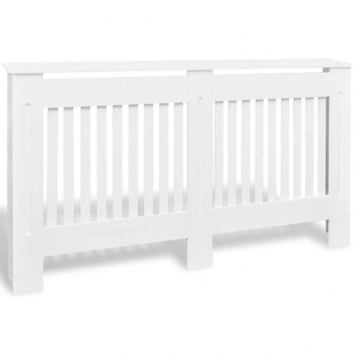 Radiatorskjuler i konstrueret træ - 152 cm, hvid (OUTLET A+)