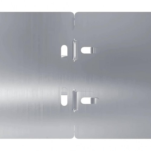 Plænekant 50 stk - 10 × 103 cm galvaniseret stål, sølv