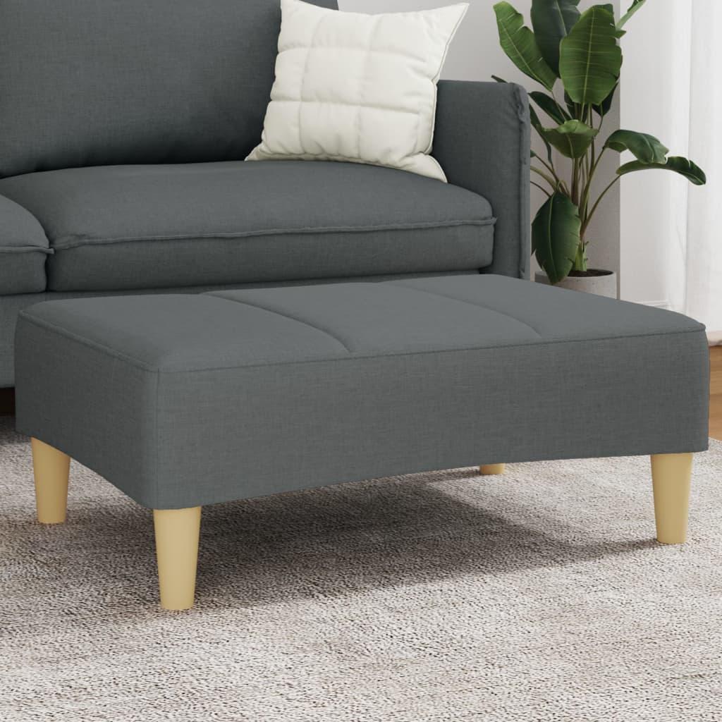 Fodskammel i stof - 77×55×31 cm, mørkegrå