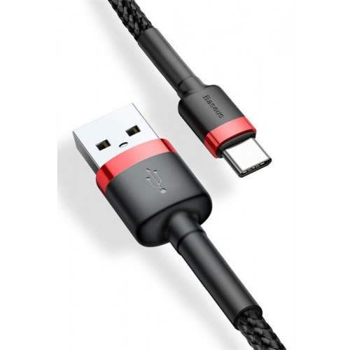 USB-kabel Baseus Cafule USB-A til USB-C 2 m - sort/rød