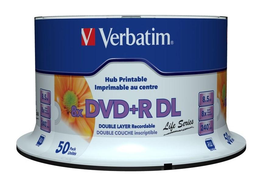 Verbatim DVD+R DL 8,5 GB 8x - 50 stk. hub-printbare
