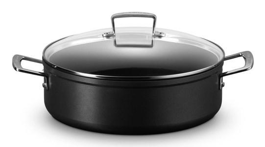 Le Creuset rund gryde med låg 5,4 l - sort