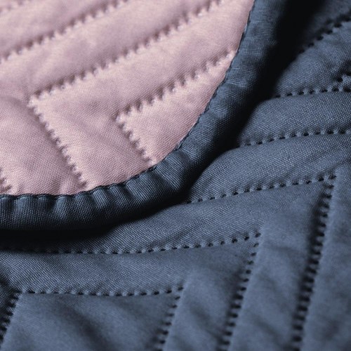 AmeliaHome SOFTA sengetæppe 200x220 cm grafit/lilla mikrofiber
