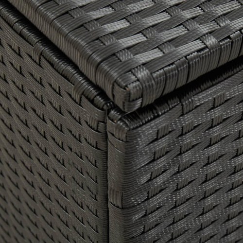Opbevaringskasse til haven i polyrattan 100 × 50 × 50 cm - sort (OUTLET A+)