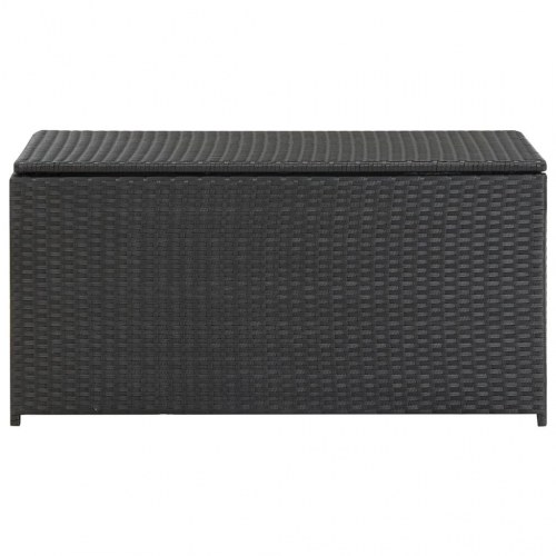 Opbevaringskasse til haven i polyrattan 100 × 50 × 50 cm - sort (OUTLET A+)