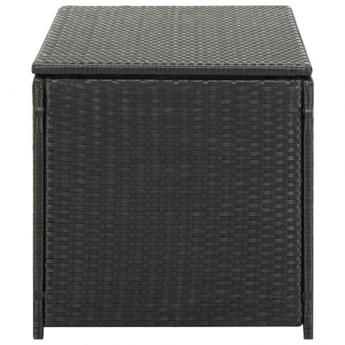 Opbevaringskasse til haven i polyrattan 100 × 50 × 50 cm - sort (OUTLET A+)