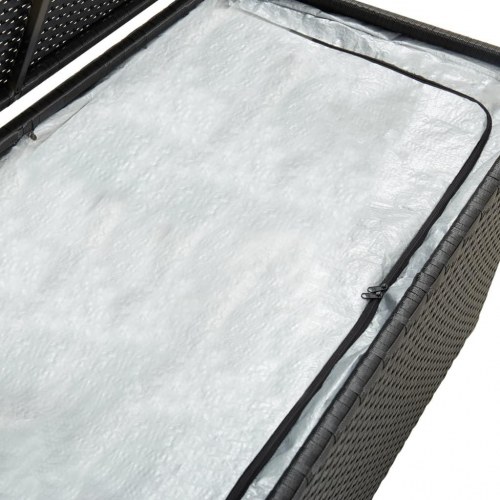 Opbevaringskasse til haven i polyrattan 100 × 50 × 50 cm - sort (OUTLET A+)